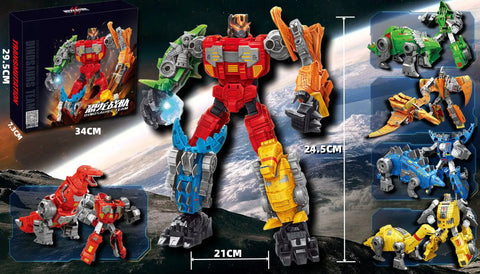 Transforming Robot Dinosaur Action Figure Model for Boys