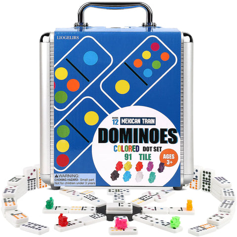 White Color Dominoes with Double Six and Double Nine