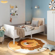 Cartoon Round Plush Floor Mat for Children's Bedroom