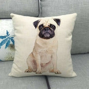Lazy Pug Cotton Linen Home Cushion Cover
