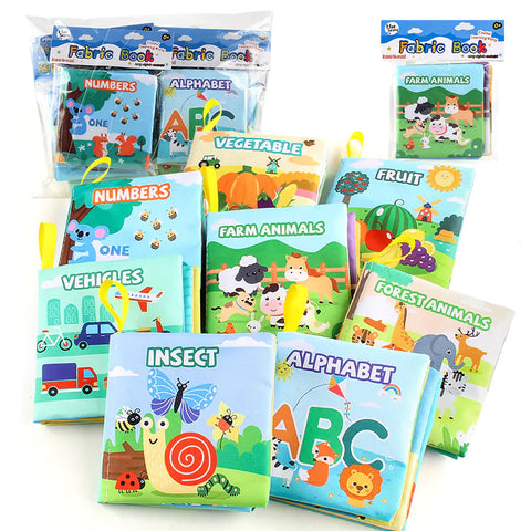 3D Baby Cloth Book Educational Toy Set - 9 Themes