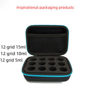 Portable Essential Oil Storage Box with 12/15 Compartments