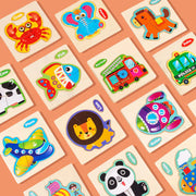 3D Wooden Cartoon Animal Traffic Puzzle for Kids