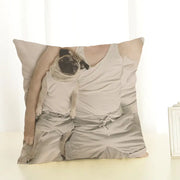 Lazy Pug Cotton Linen Home Cushion Cover