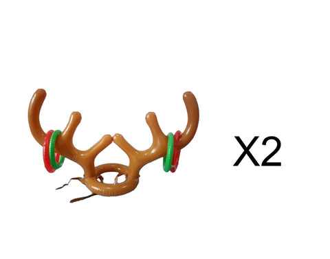 Inflatable Deer Antler Hat for Kids (Ring Toss Toy)