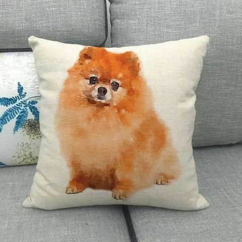 Lazy Pug Cotton Linen Home Cushion Cover