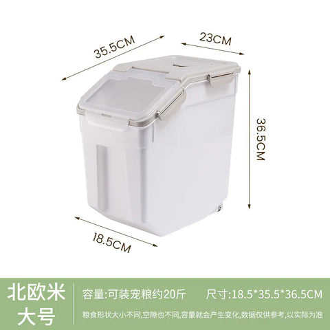 30L Cat Food Storage Bin - Moisture and Insect Proof