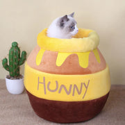 Honey Jar Shaped Plush Cat Bed and Cushion Mat