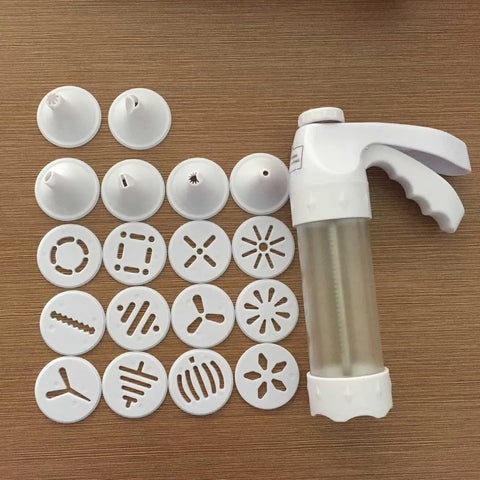 Cookie Press with Cookie Stencils and Molds