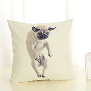 Lazy Pug Cotton Linen Home Cushion Cover