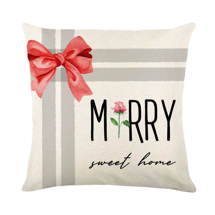 Christmas Snowflake Pillow Covers for Sofa and Bed Decor