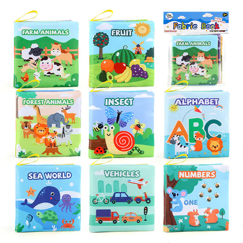 3D Baby Cloth Book Educational Toy Set - 9 Themes