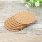 Set of 4 Cork Coasters, Cup, 9 cm / 3.5 inches