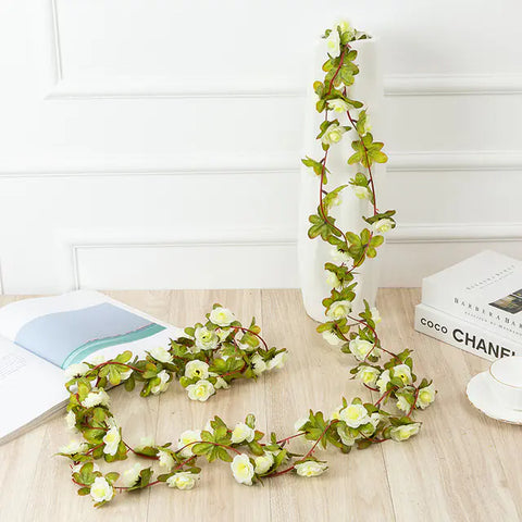 250CM Artificial Rose Garland for Home and Garden Decor