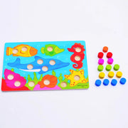 3D Wooden Cartoon Animal Puzzle Toy for Kids