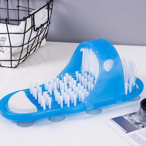 Foot Washing Brush with Rubbing Stone and Slippers