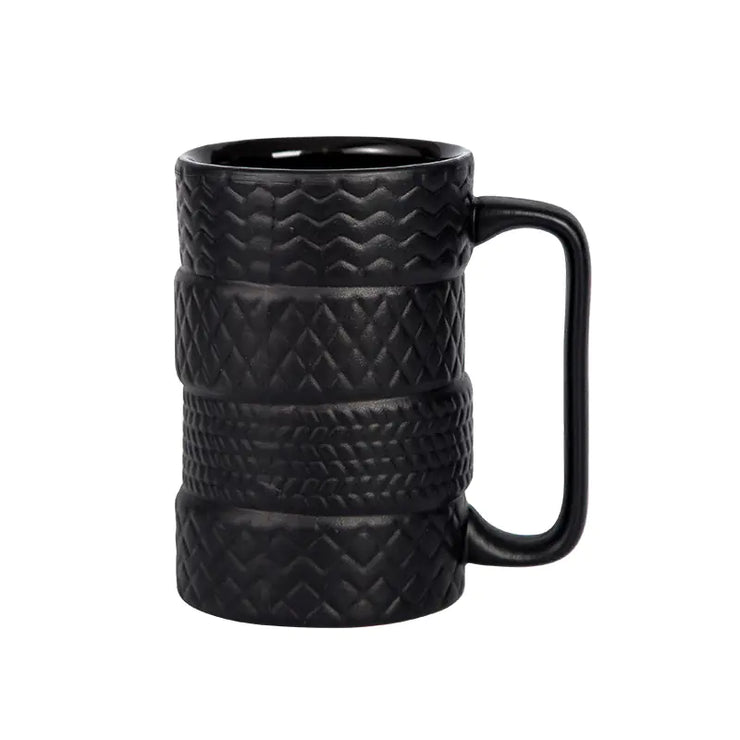 Large Capacity Tire-Shaped Ceramic Novelty Mug