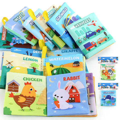 3D Baby Cloth Book Educational Toy Set - 9 Themes