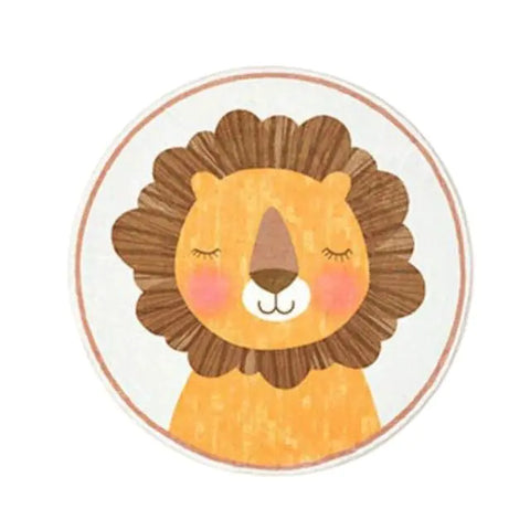 Cartoon Round Plush Floor Mat for Children&