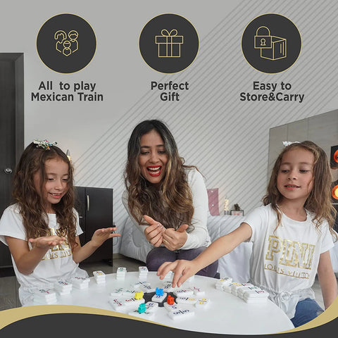 White Color Dominoes with Double Six and Double Nine
