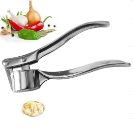 Manual Stainless Steel Garlic Press - Multi-Functional Tool