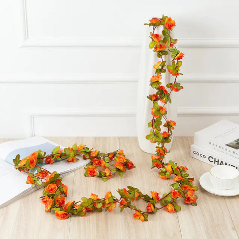250CM Artificial Rose Garland for Home and Garden Decor