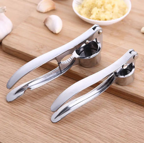 Manual Stainless Steel Garlic Press - Multi-Functional Tool