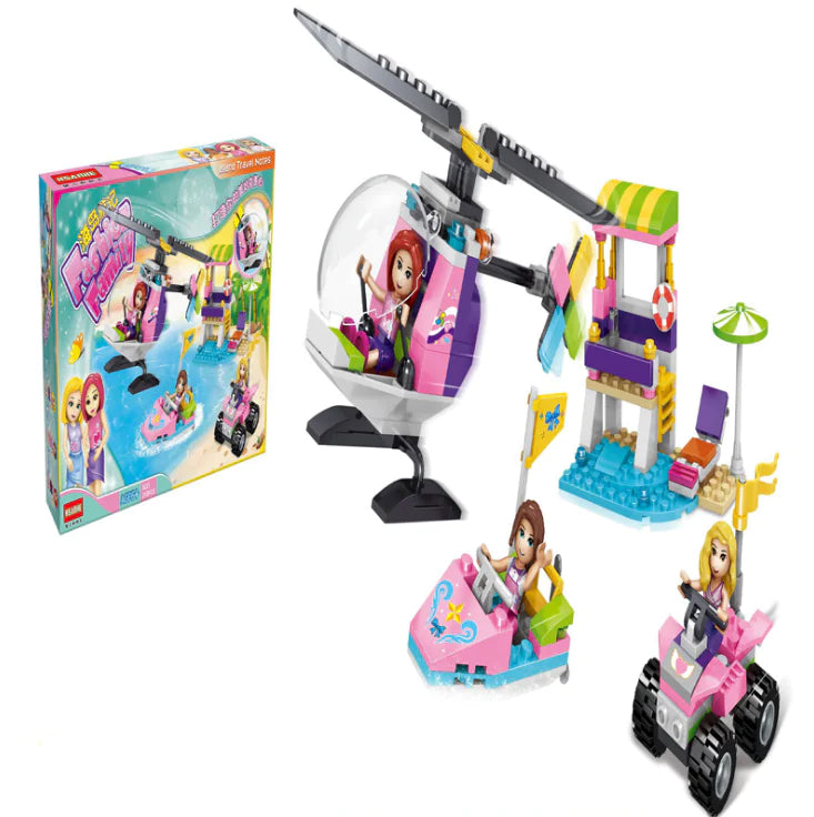 Kids Building Block Toy - Island Adventure Helicopter