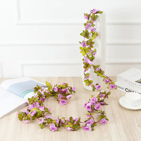 250CM Artificial Rose Garland for Home and Garden Decor