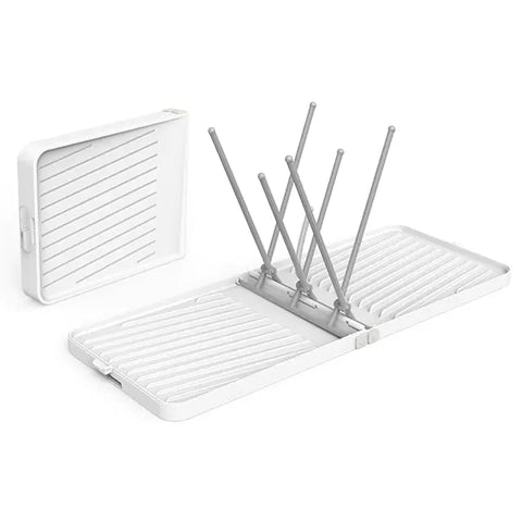 Foldable Baby Bottle Drying Rack with Tray for Travel