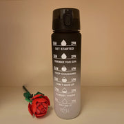 Motivational 1L Sports Water Bottle with Time Markings