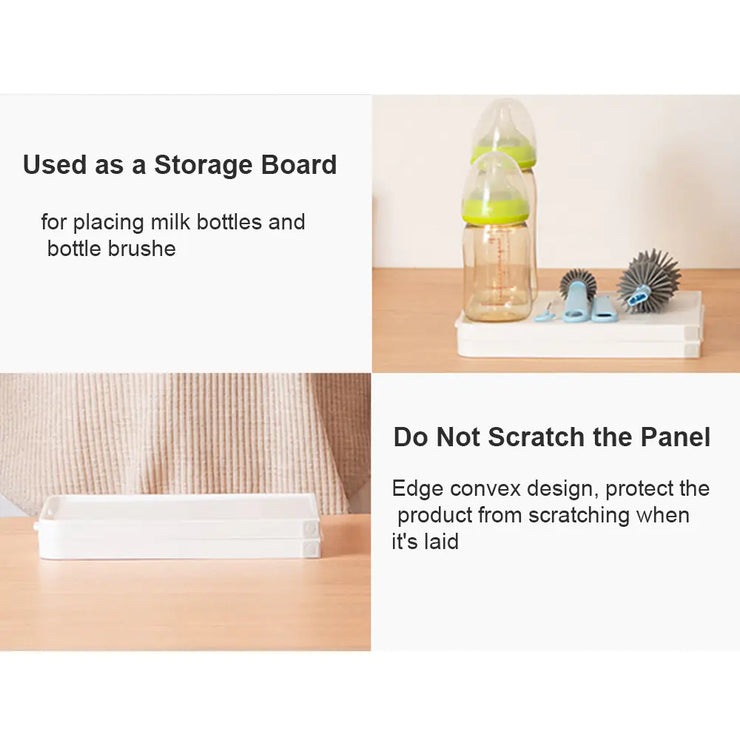 Foldable Baby Bottle Drying Rack with Tray for Travel