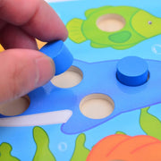 3D Wooden Cartoon Animal Puzzle Toy for Kids
