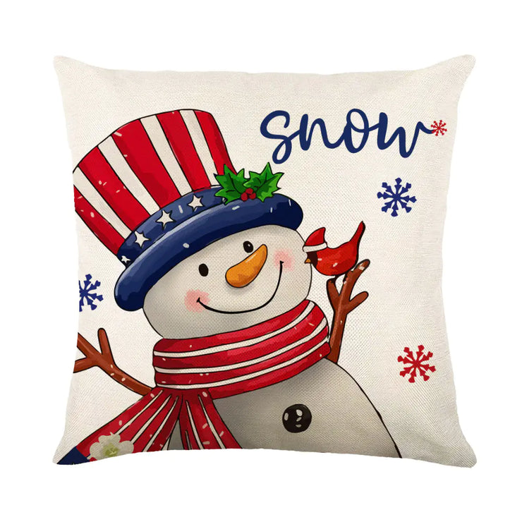 Christmas Snowflake Pillow Covers for Sofa and Bed Decor