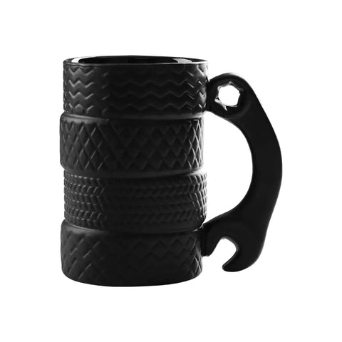 Large Capacity Tire-Shaped Ceramic Novelty Mug