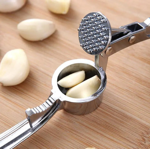 Manual Stainless Steel Garlic Press - Multi-Functional Tool