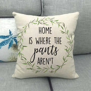 Watercolor Rose Inspirational Word Linen Cushion Cover