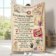 Flannel Throw Blanket for Daughter from Mom & Dad