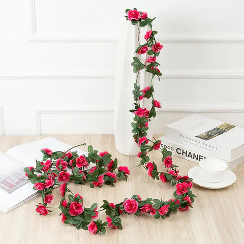 250CM Artificial Rose Garland for Home and Garden Decor