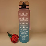 Motivational 1L Sports Water Bottle with Time Markings