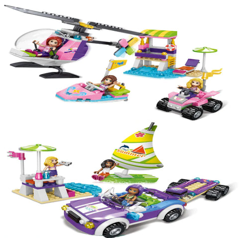 Kids Building Block Toy - Island Adventure Helicopter