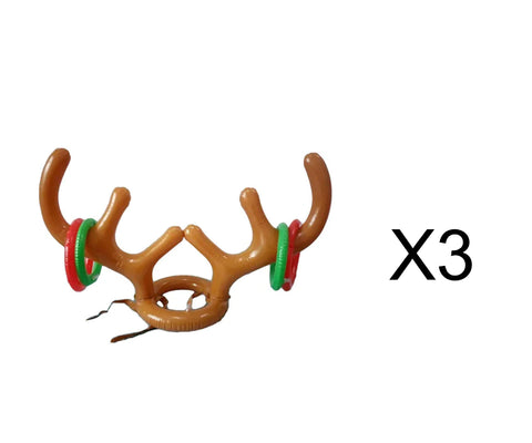Inflatable Deer Antler Hat for Kids (Ring Toss Toy)