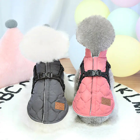 Reflective Cotton Vest for Dogs with Chest and Back