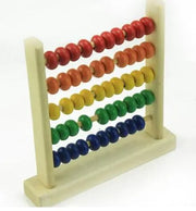 Wooden Abacus Toy with Beads and Five Compartments
