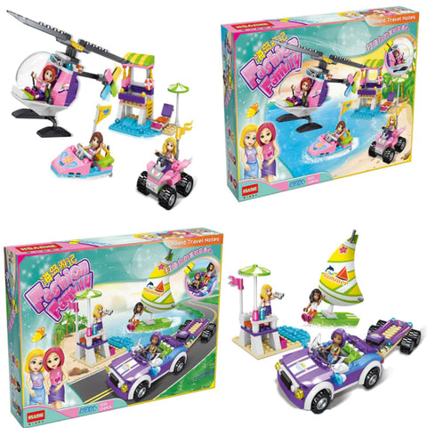 Kids Building Block Toy - Island Adventure Helicopter
