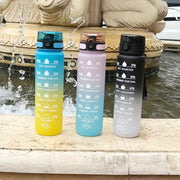Motivational 1L Sports Water Bottle with Time Markings