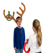 Inflatable Deer Antler Hat for Kids (Ring Toss Toy)