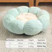 Plush Round Flower Shape Doghouse for Pets