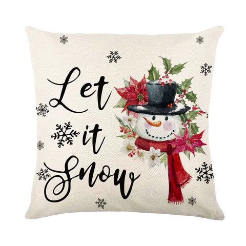 Christmas Snowflake Pillow Covers for Sofa and Bed Decor