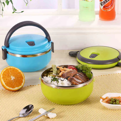 Stainless Steel Insulated Lunch Box - Creative Portable Design